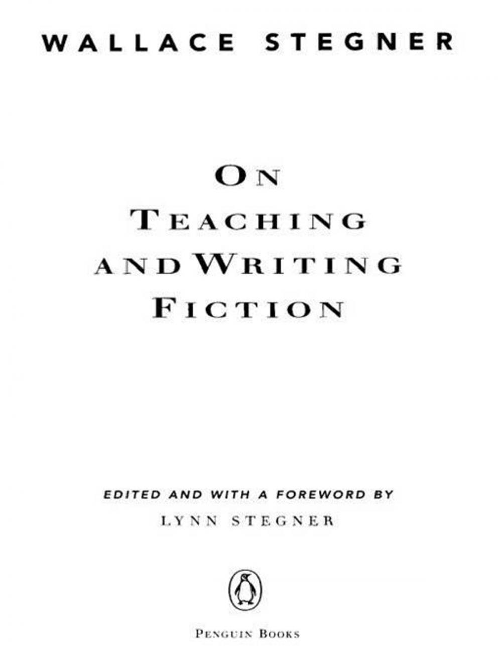 Big bigCover of On Teaching and Writing Fiction