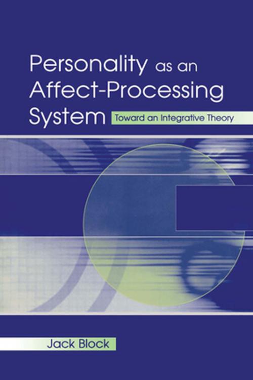 Cover of the book Personality as an Affect-processing System by Jack Block, Taylor and Francis