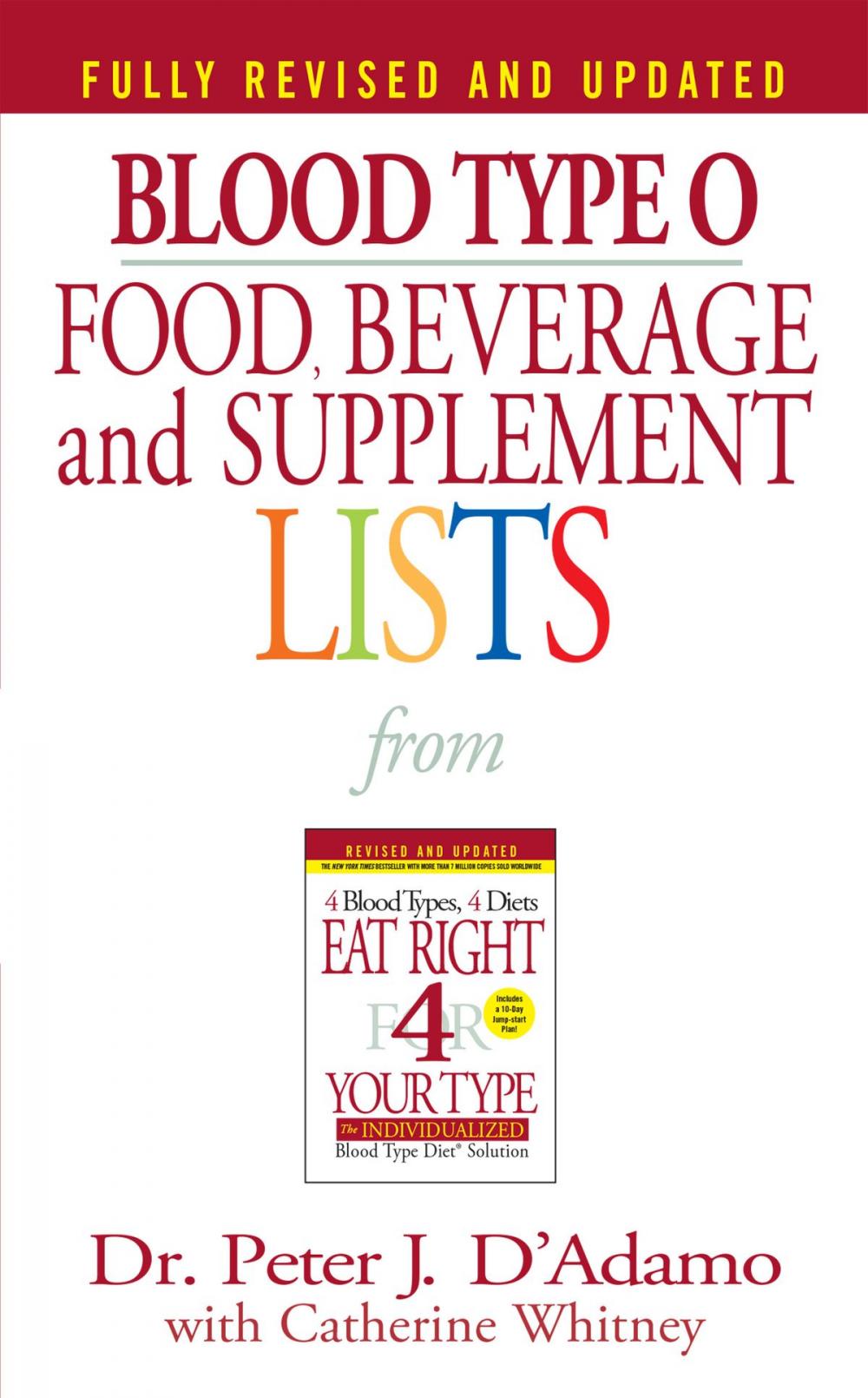 Big bigCover of Blood Type O Food, Beverage and Supplement Lists