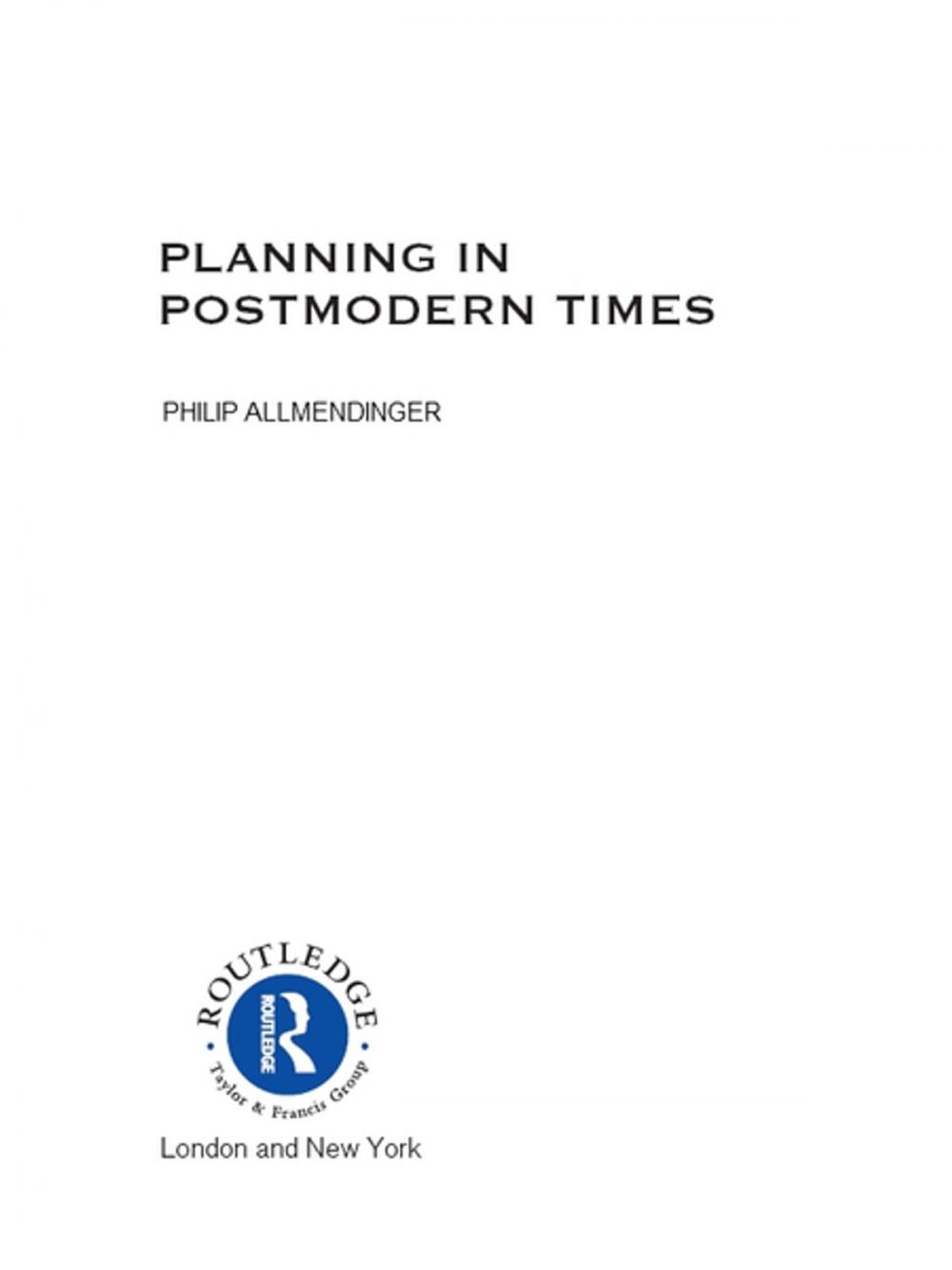 Big bigCover of Planning in Postmodern Times