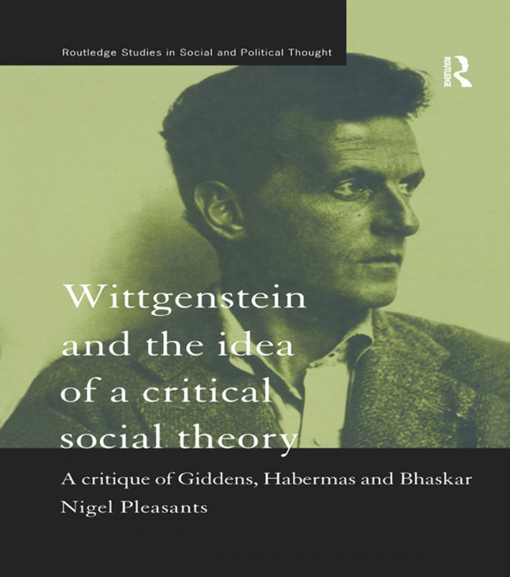 Big bigCover of Wittgenstein and the Idea of a Critical Social Theory