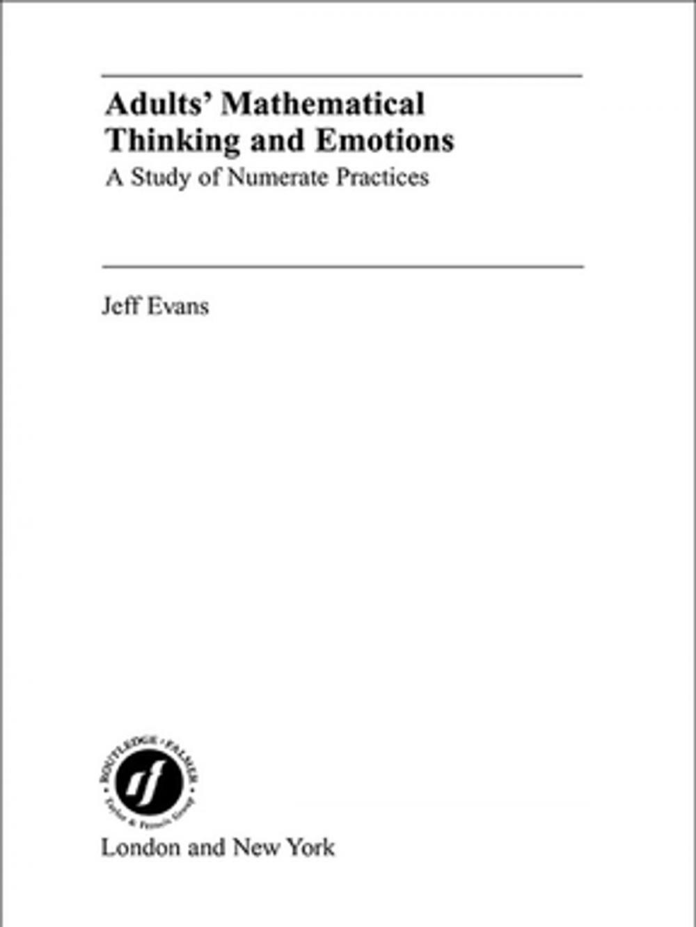 Big bigCover of Adults' Mathematical Thinking and Emotions