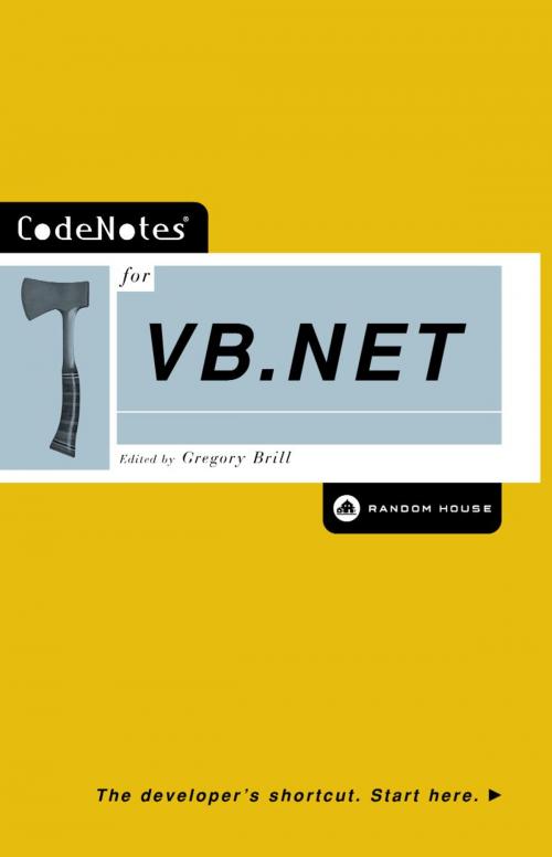 Cover of the book CodeNotes for VB.NET by Gregory Brill, Random House Publishing Group