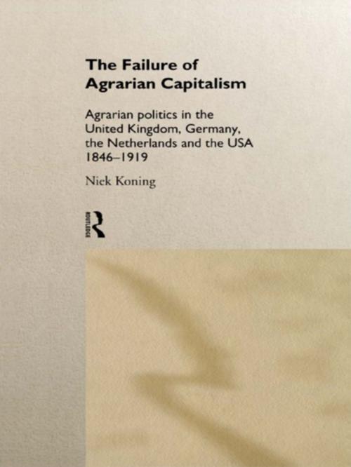 Cover of the book The Failure of Agrarian Capitalism by Niek Koning, Taylor and Francis