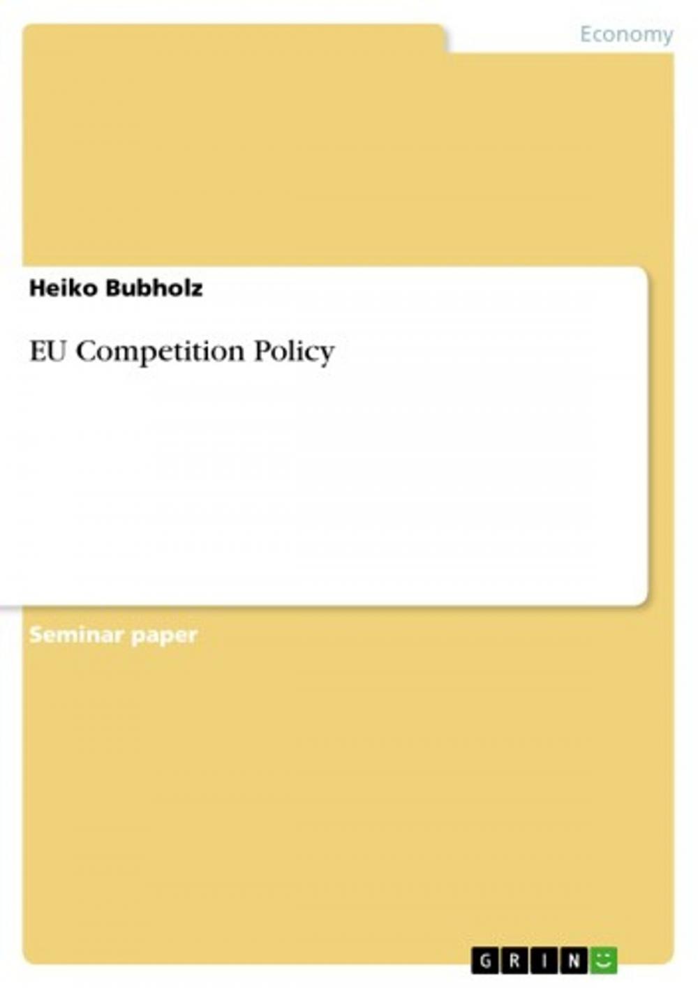 Big bigCover of EU Competition Policy