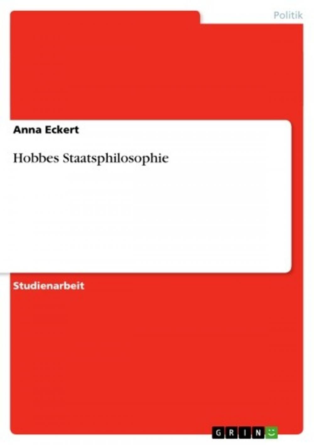 Big bigCover of Hobbes Staatsphilosophie