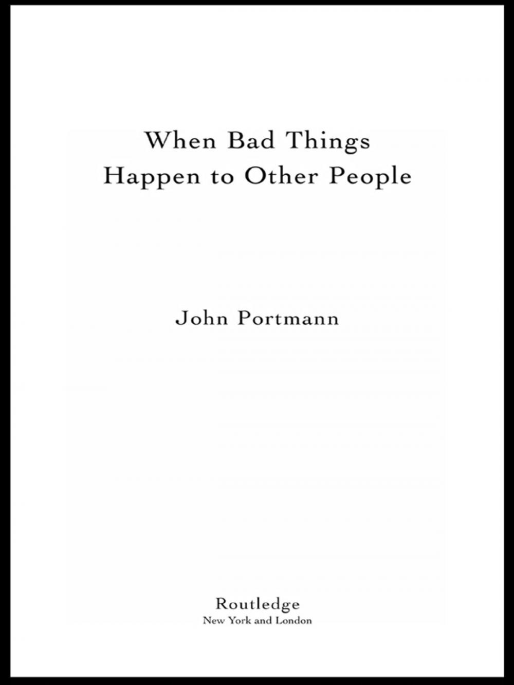 Big bigCover of When Bad Things Happen to Other People