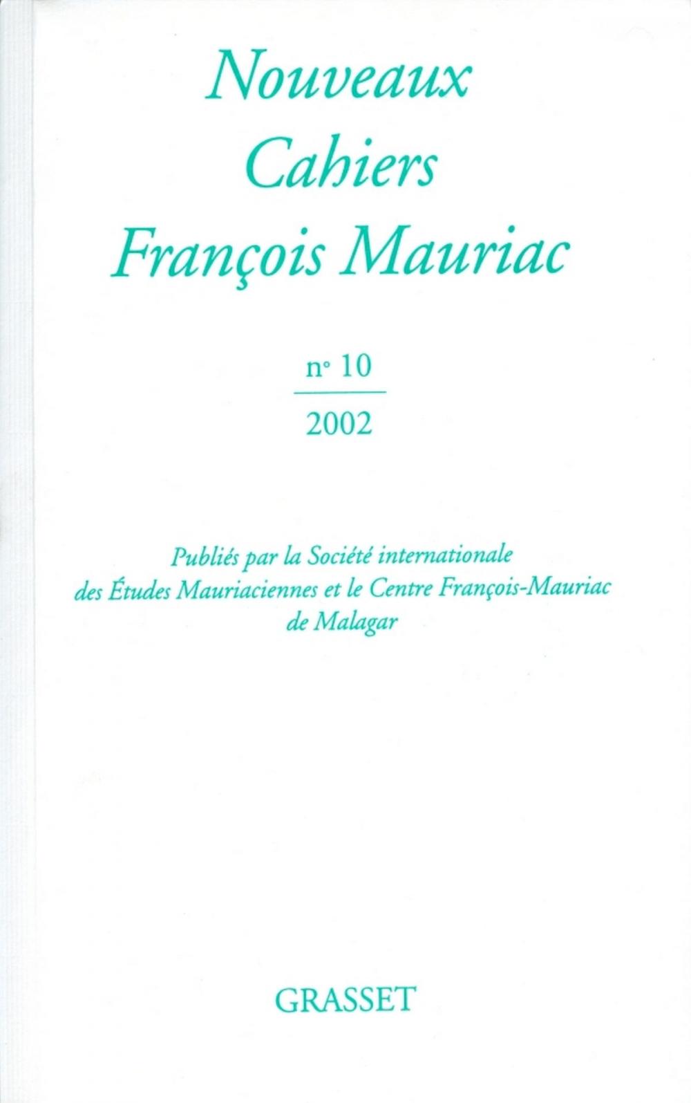 Big bigCover of Nouveaux cahiers François Mauriac n° 10