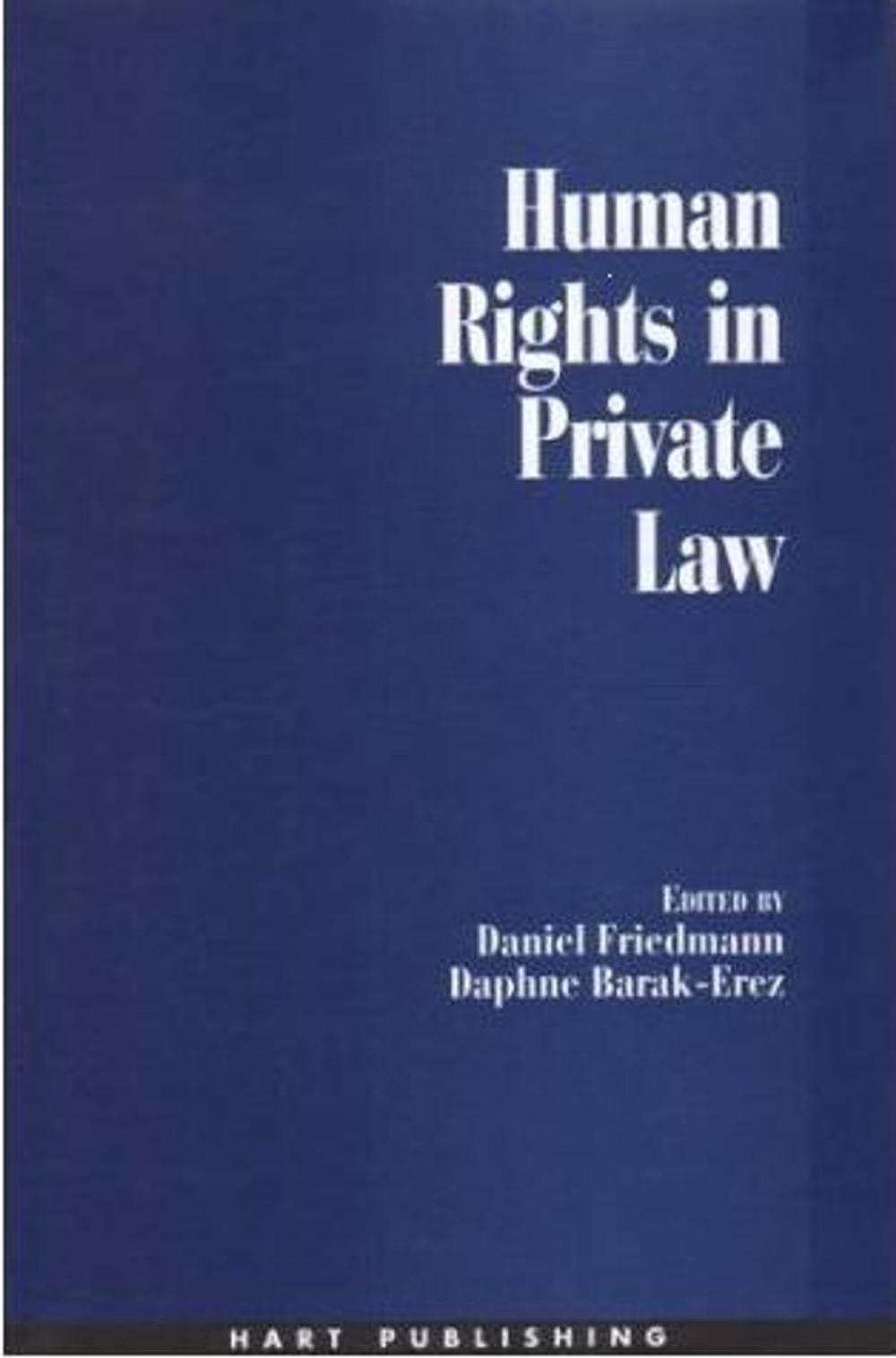 Big bigCover of Human Rights in Private Law