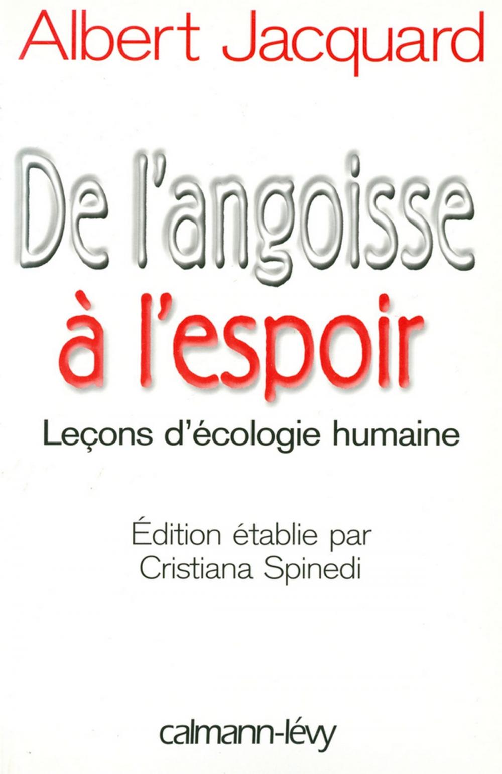 Big bigCover of De l'angoisse à l'espoir