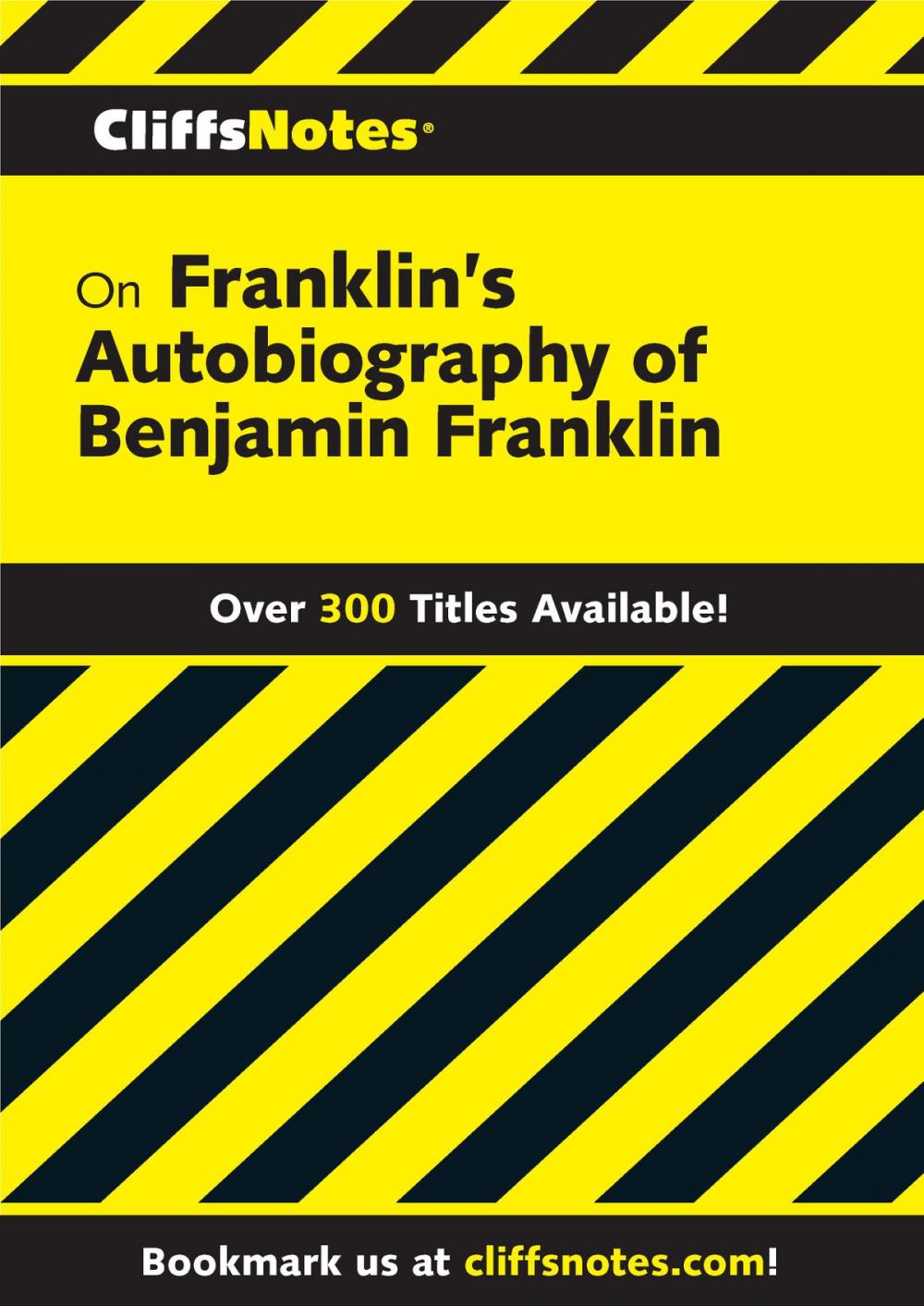 Big bigCover of CliffsNotes on Franklin's The Autobiography of Benjamin Franklin