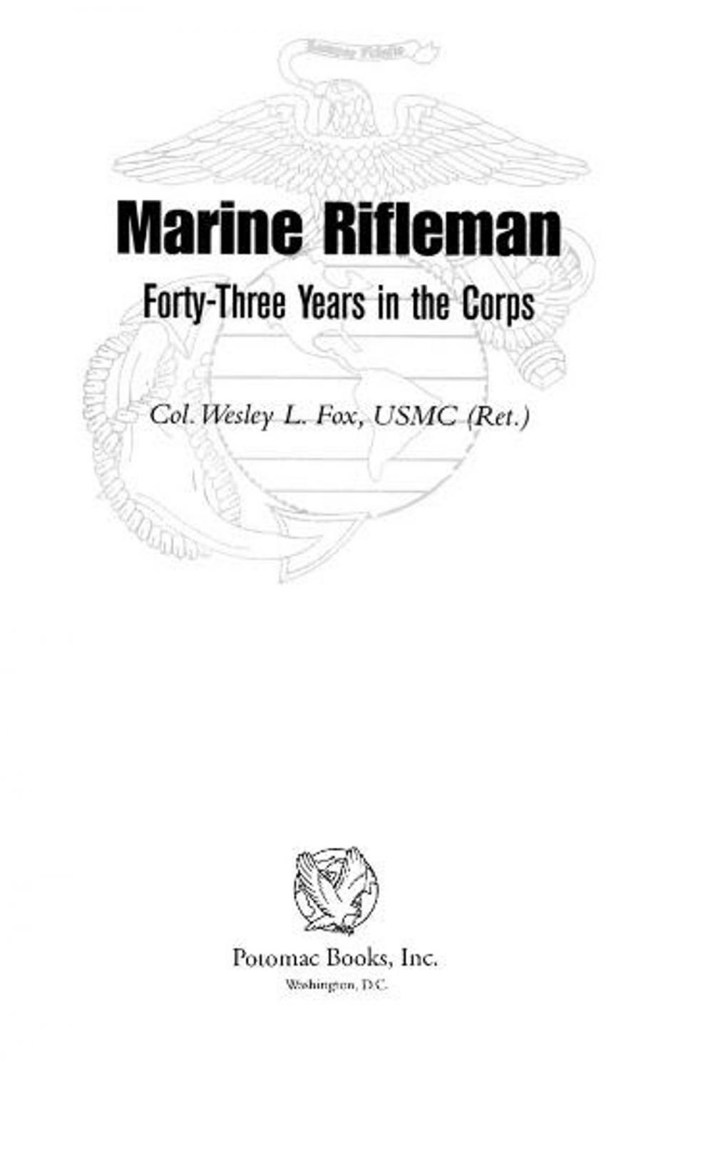 Big bigCover of Marine Rifleman