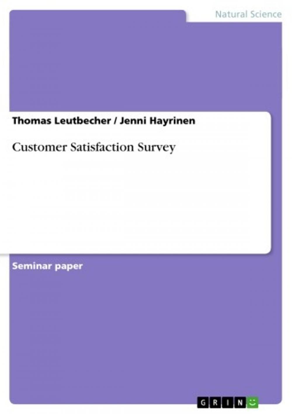 Big bigCover of Customer Satisfaction Survey