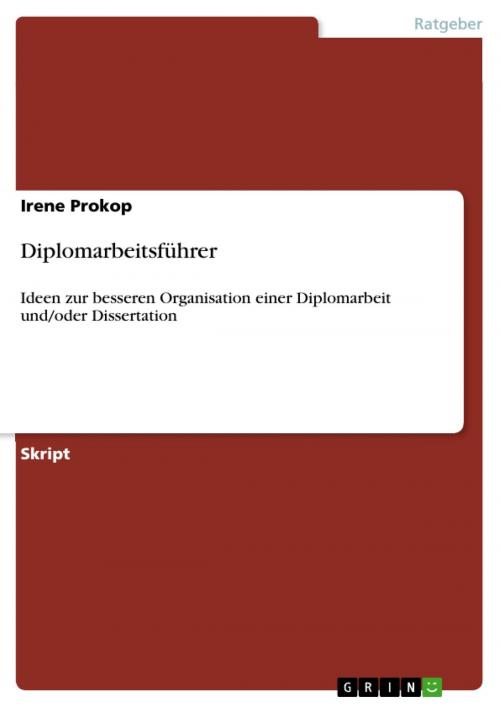 Cover of the book Diplomarbeitsführer by Irene Prokop, GRIN Verlag