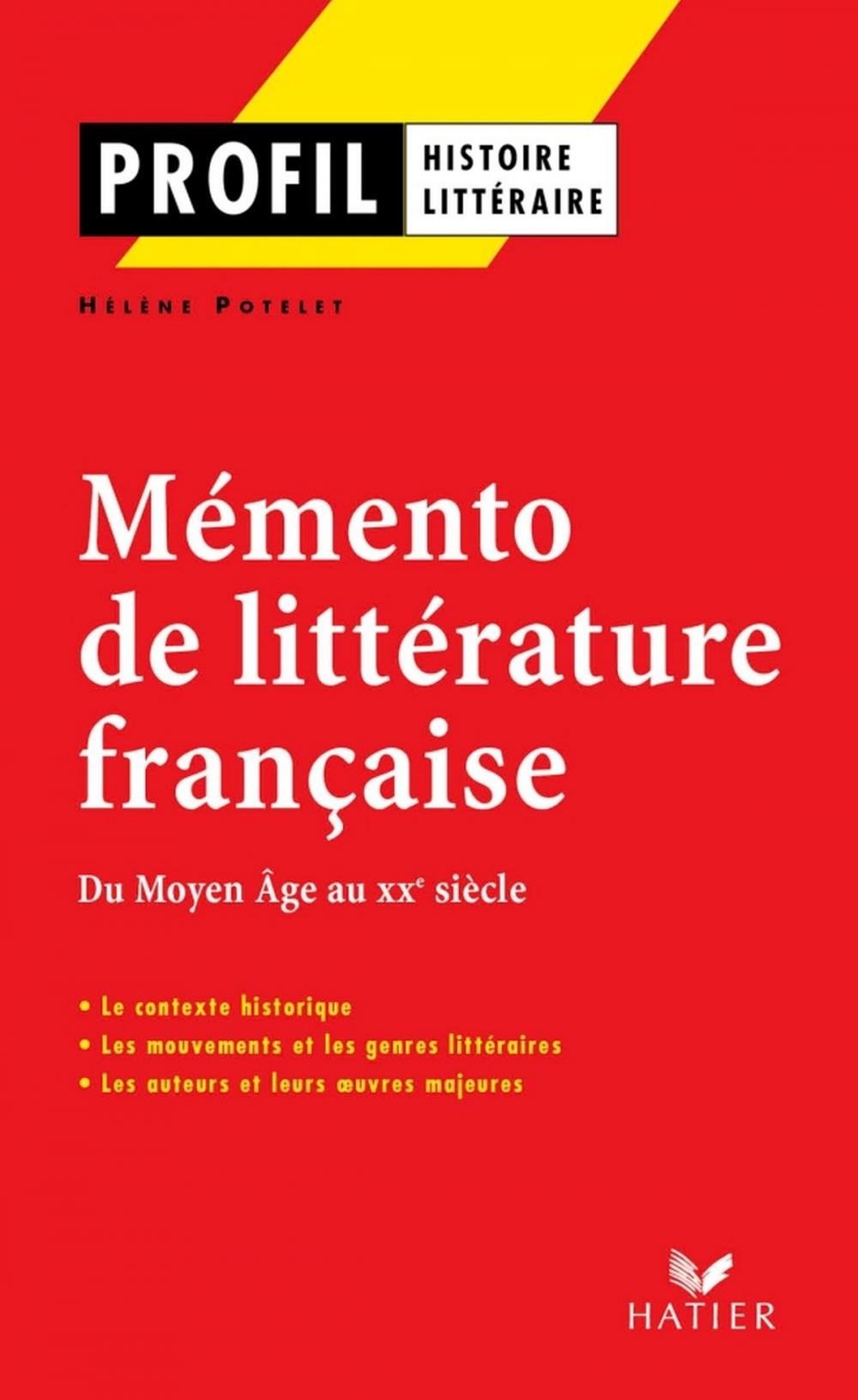 Big bigCover of Profil - Mémento de la littérature française