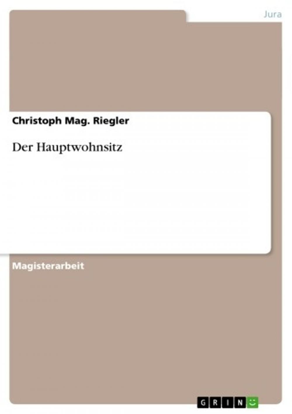 Big bigCover of Der Hauptwohnsitz