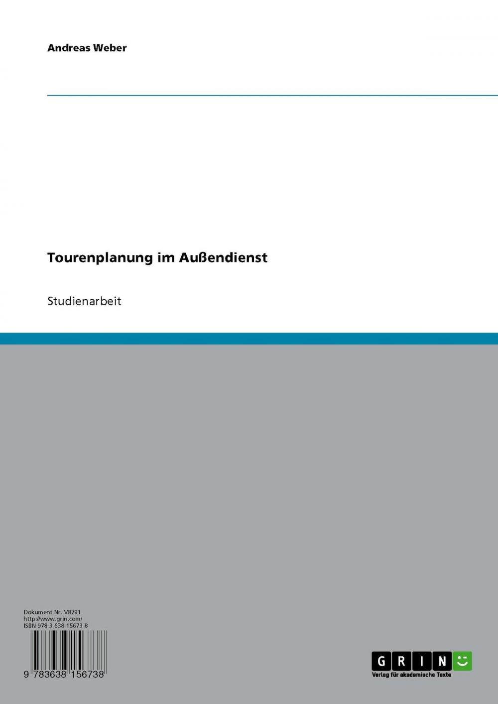 Big bigCover of Tourenplanung im Außendienst