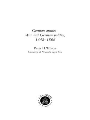 Cover of the book German Armies by William Walters