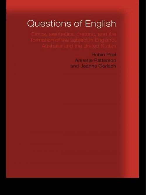 Cover of the book Questions of English by Jeanne Gerlach, Annette Patterson, Robin Peel, Taylor and Francis