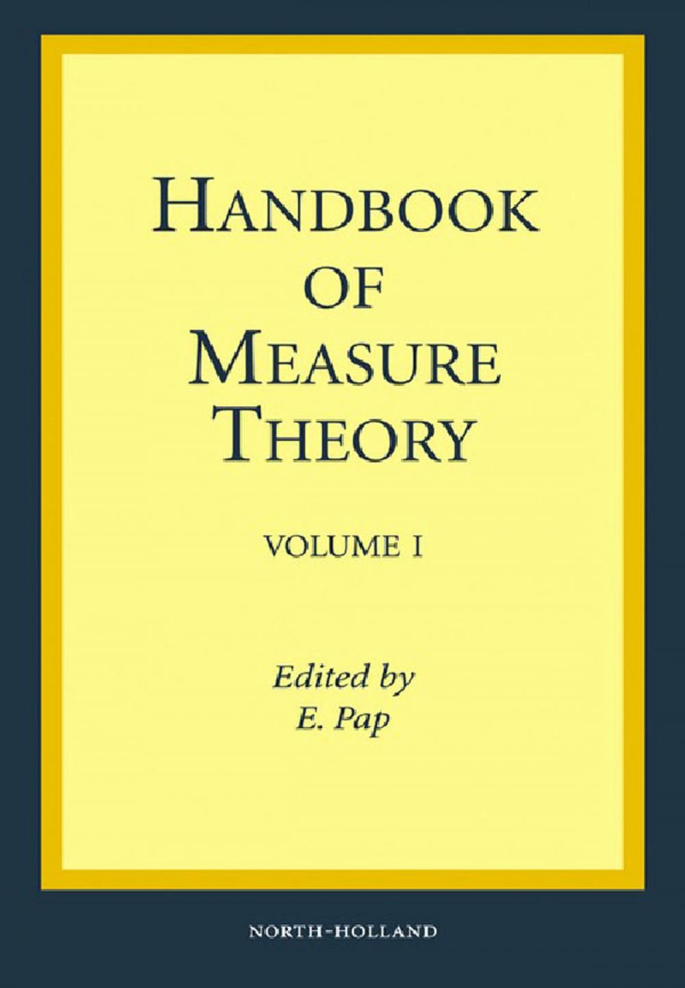 Big bigCover of Handbook of Measure Theory