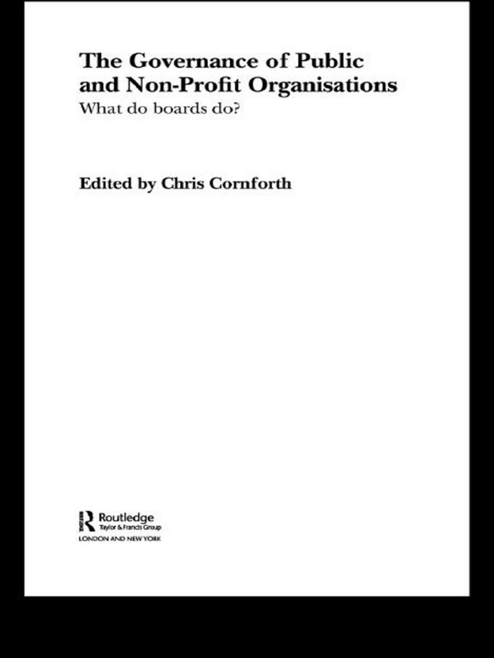 Big bigCover of The Governance of Public and Non-Profit Organizations