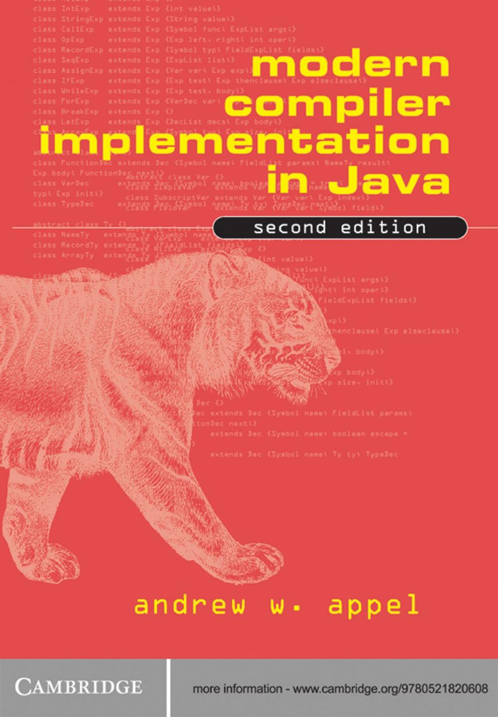 Big bigCover of Modern Compiler Implementation in Java