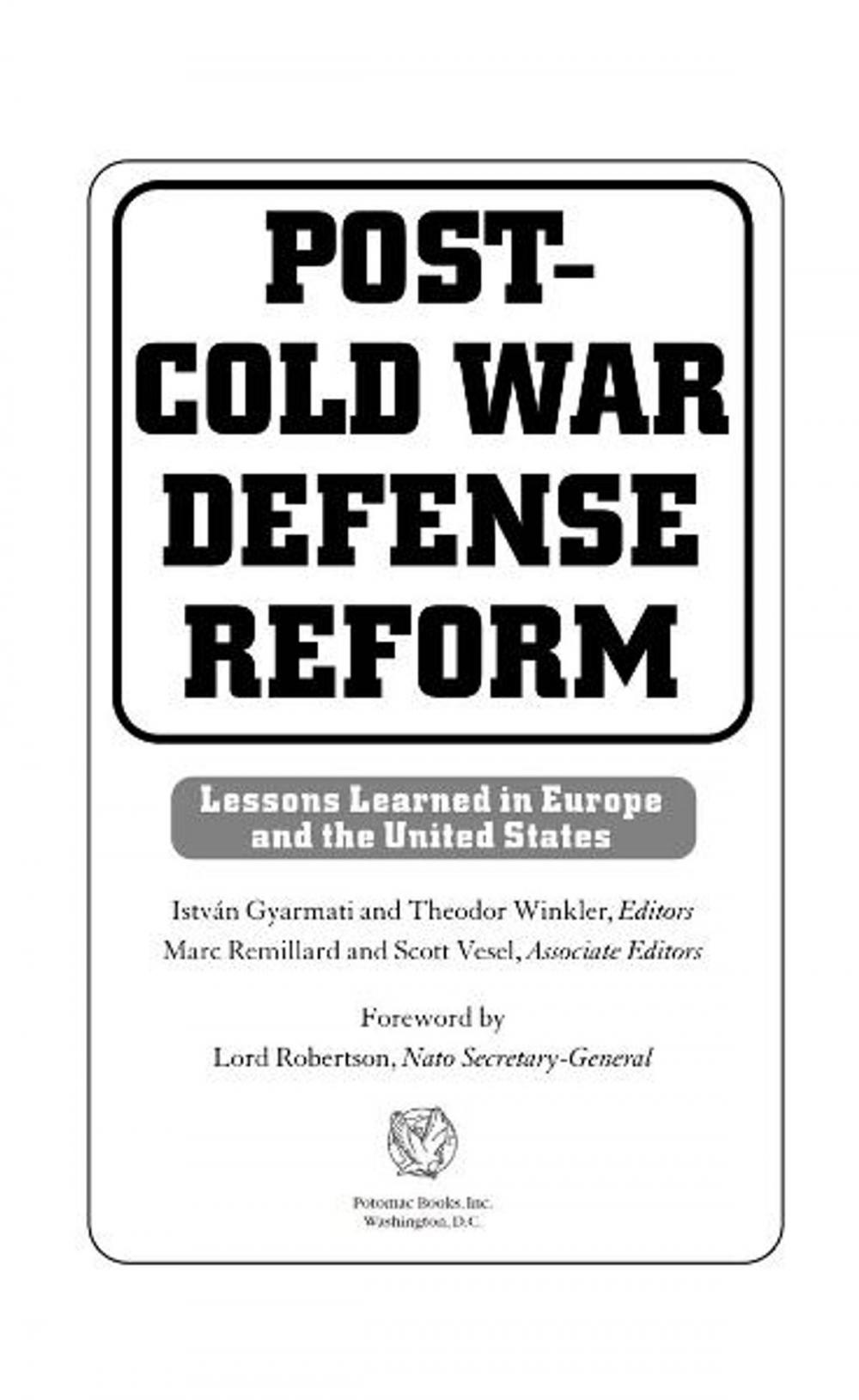 Big bigCover of Post-Cold War Defense Reform