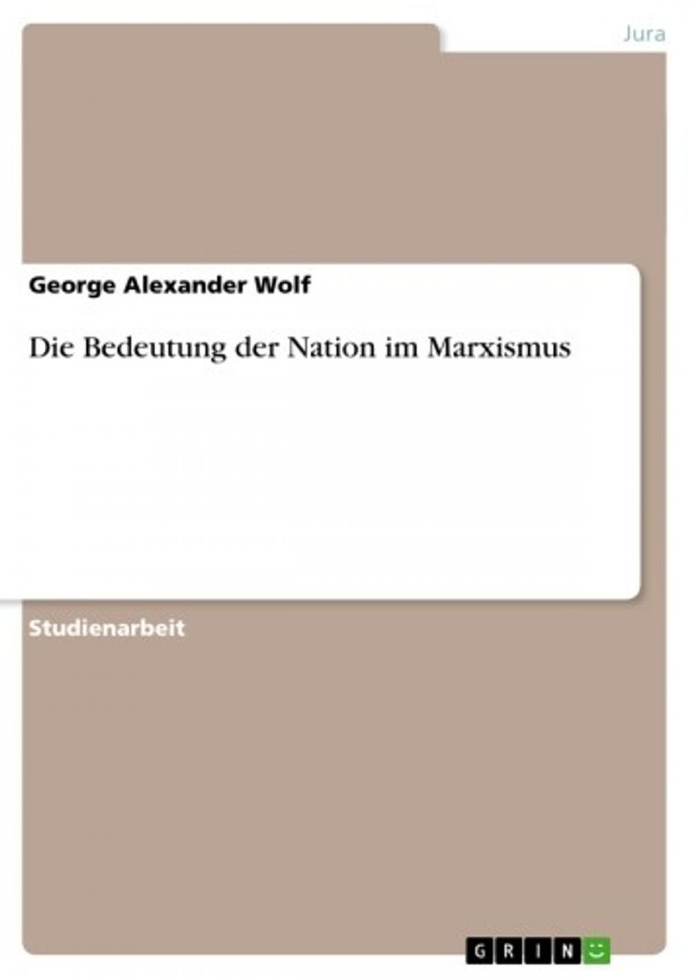 Big bigCover of Die Bedeutung der Nation im Marxismus