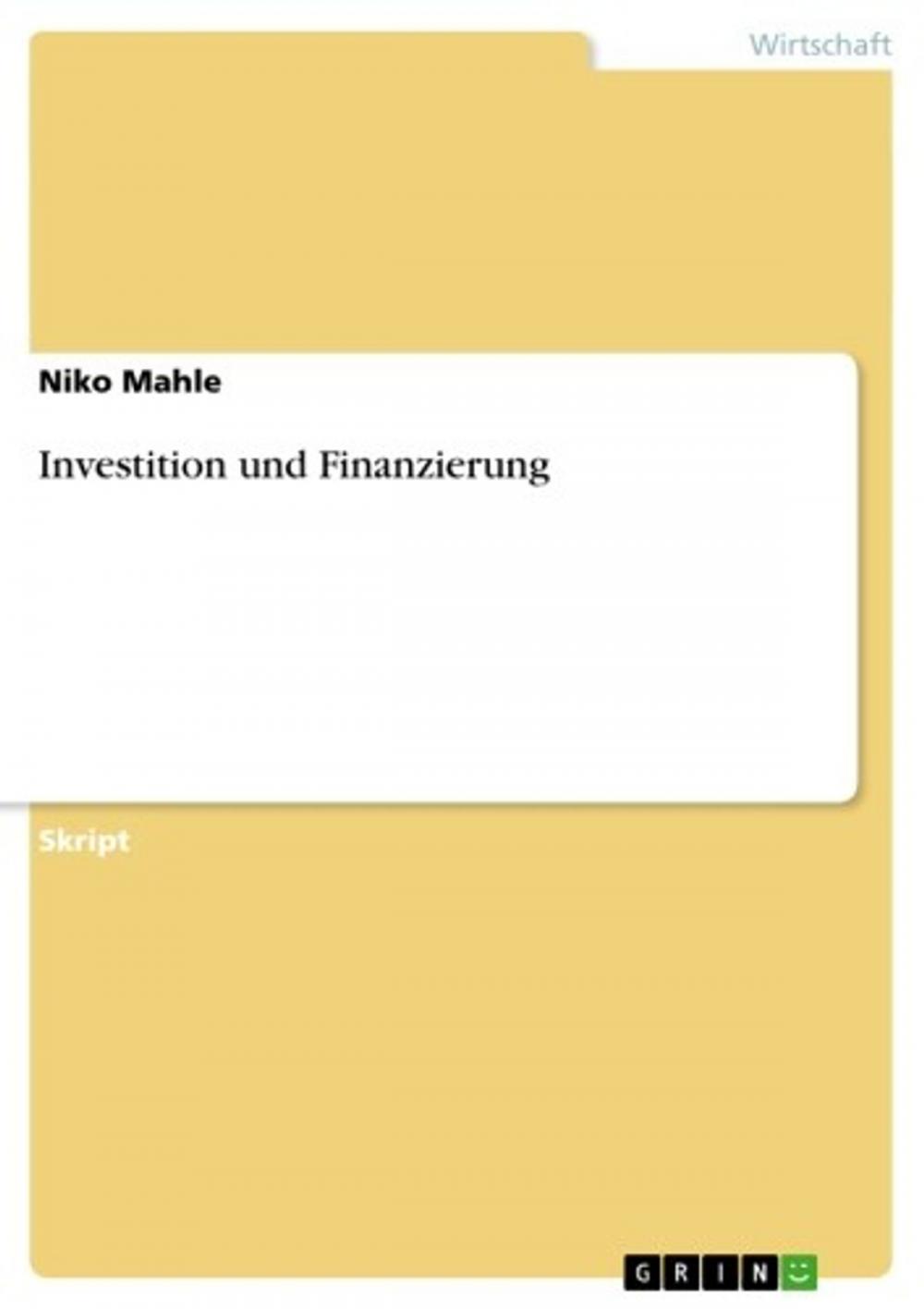 Big bigCover of Investition und Finanzierung