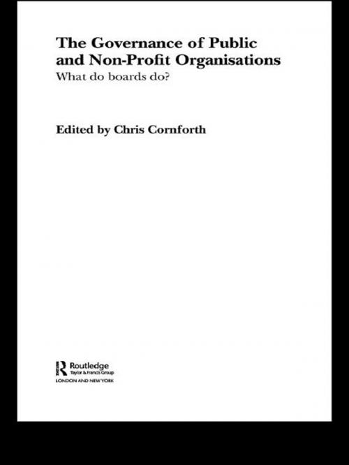 Cover of the book The Governance of Public and Non-Profit Organizations by , Taylor and Francis