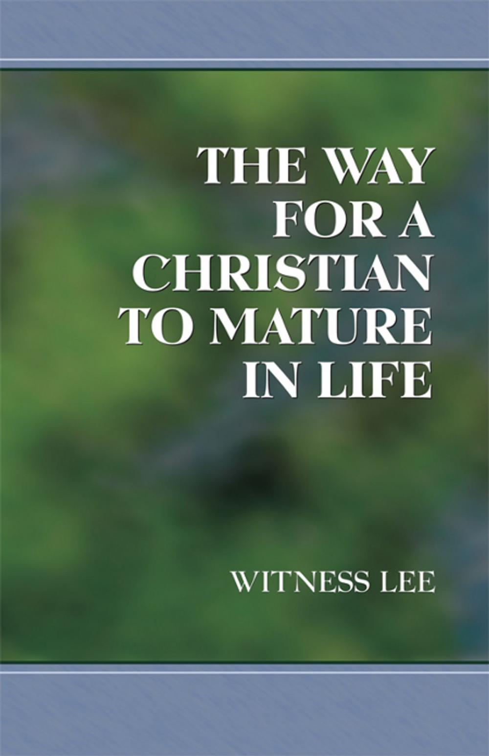 Big bigCover of The Way for a Christian to Mature in Life