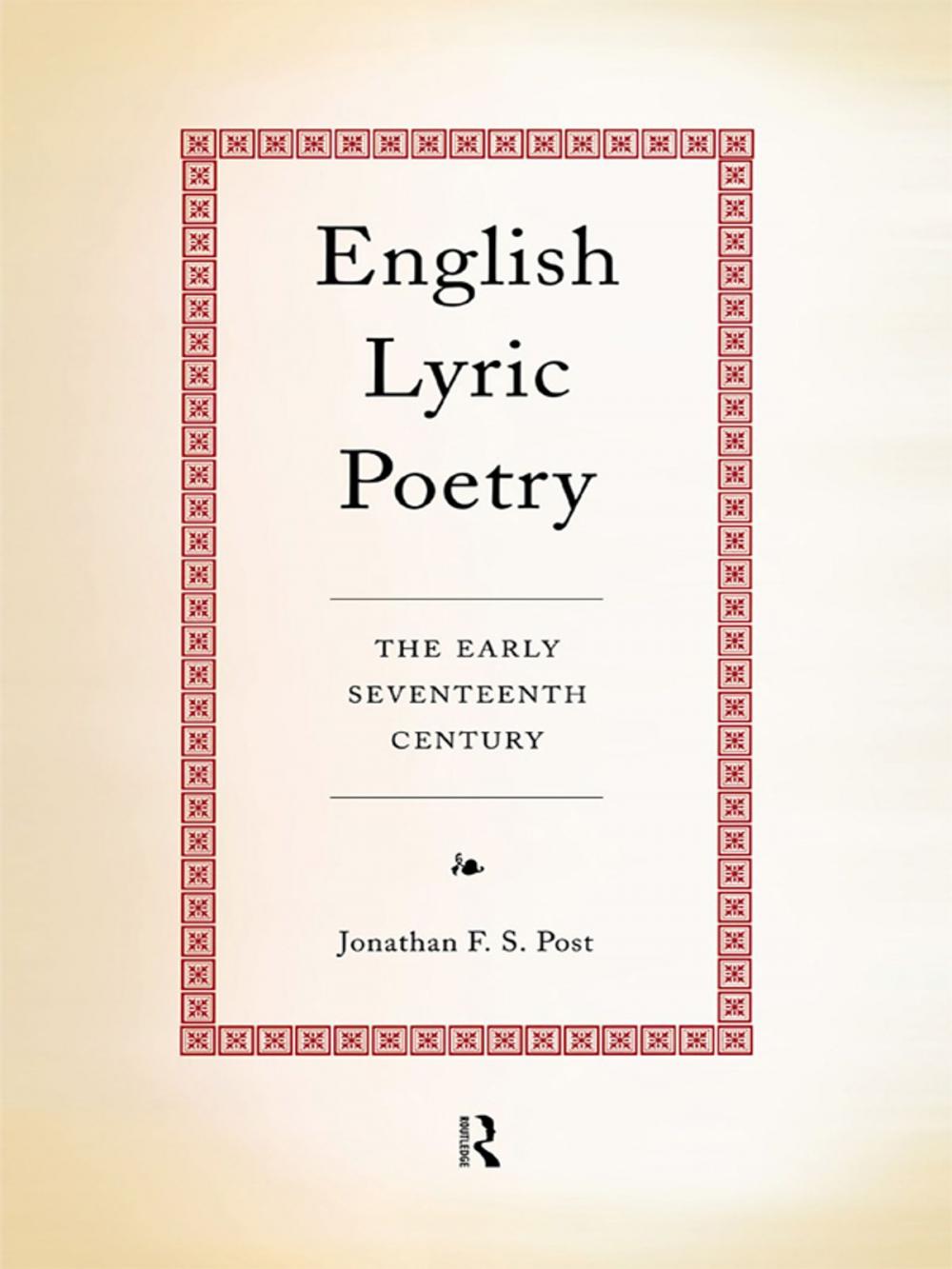 Big bigCover of English Lyric Poetry