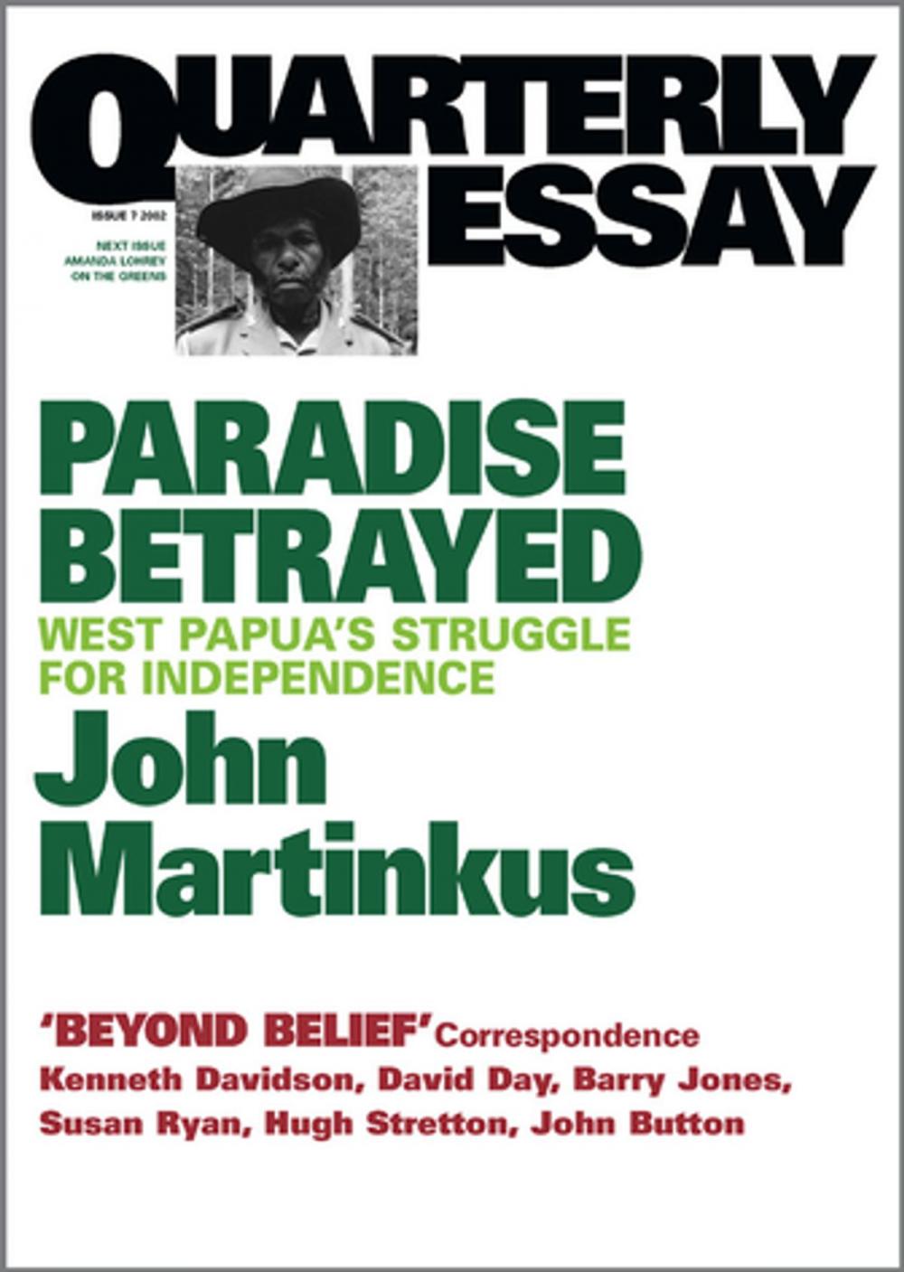 Big bigCover of Quarterly Essay 7 Paradise Betrayed