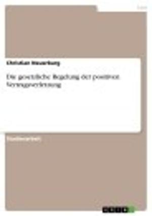 Cover of the book Die gesetzliche Regelung der positiven Vertragsverletzung by Dominik Sommer