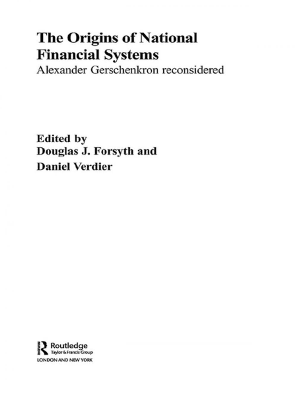 Big bigCover of The Origins of National Financial Systems