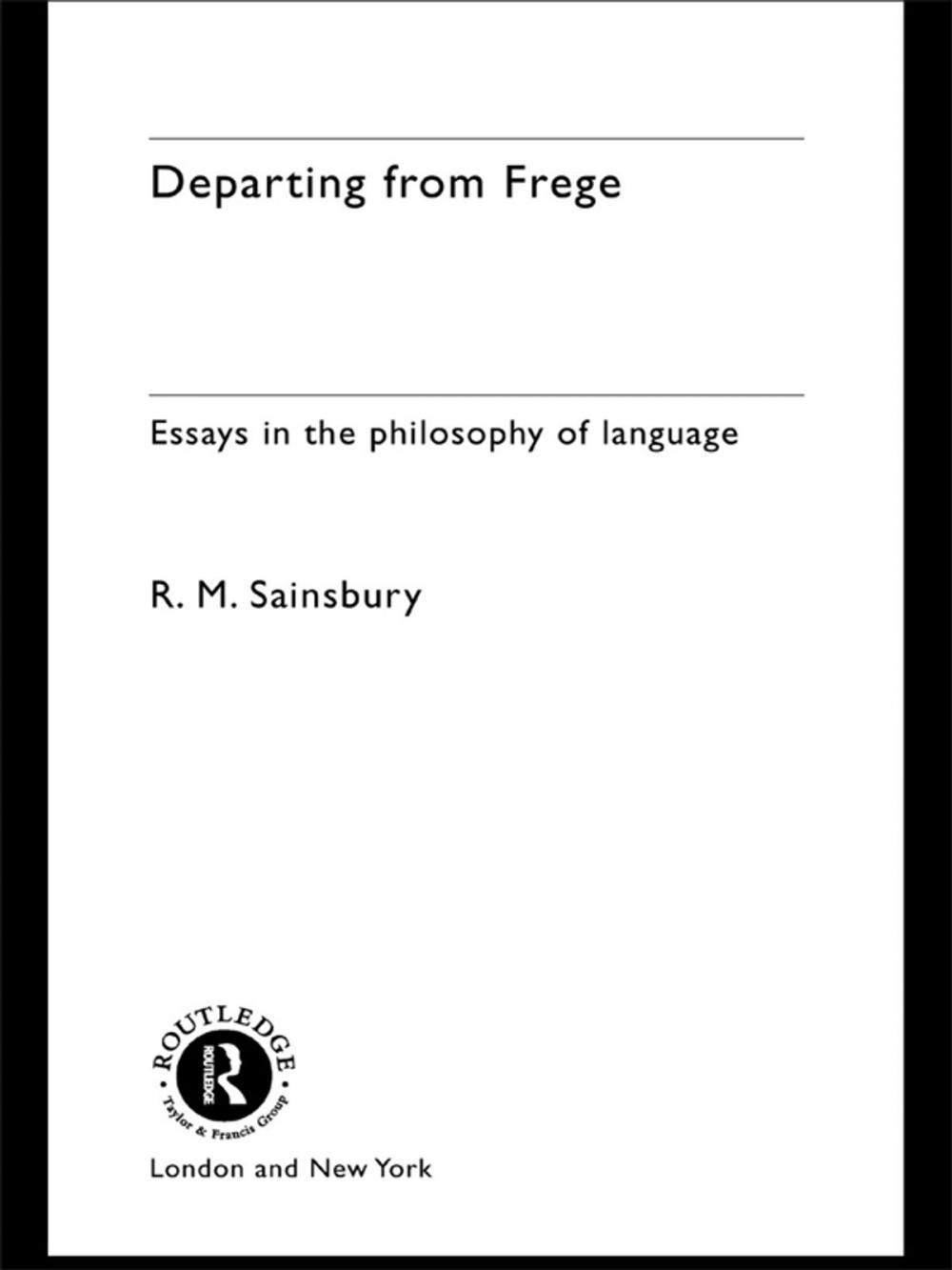 Big bigCover of Departing from Frege