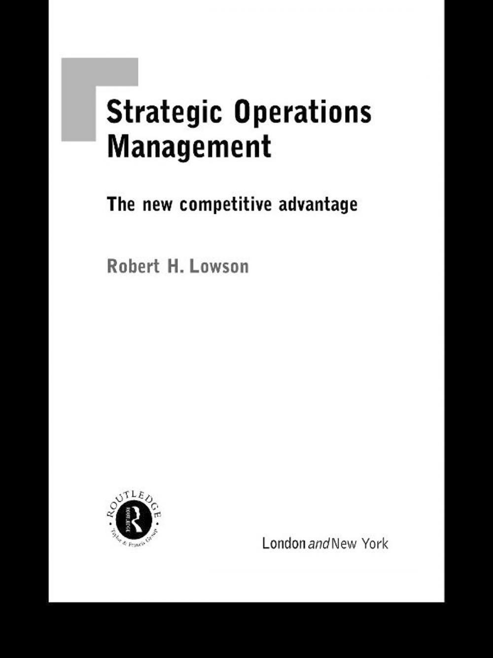 Big bigCover of Strategic Operations Management