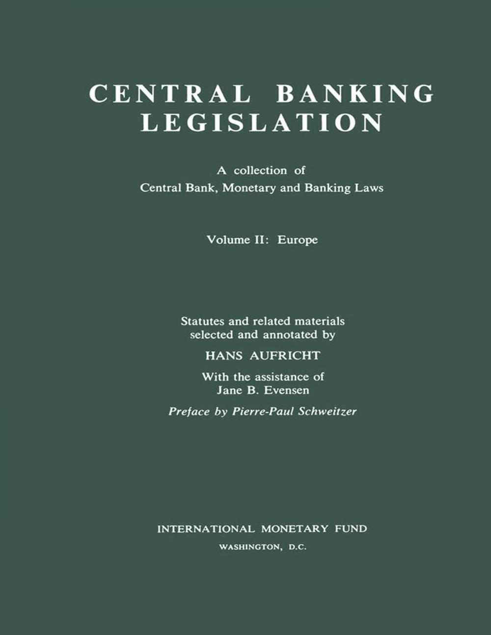 Big bigCover of Central Banking Legislation Volume 2