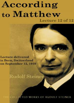 Cover of the book According to Matthew: Lecture 12 of 12 by Rudolf Steiner, Malcolm Gardener