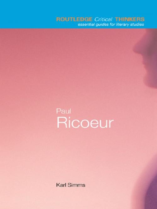 Cover of the book Paul Ricoeur by Karl Simms, Taylor and Francis