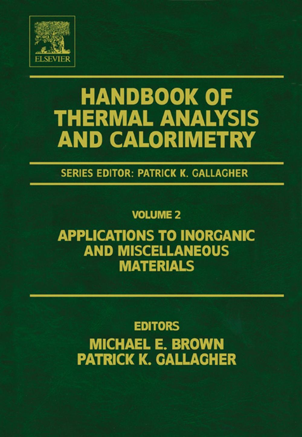 Big bigCover of Handbook of Thermal Analysis and Calorimetry