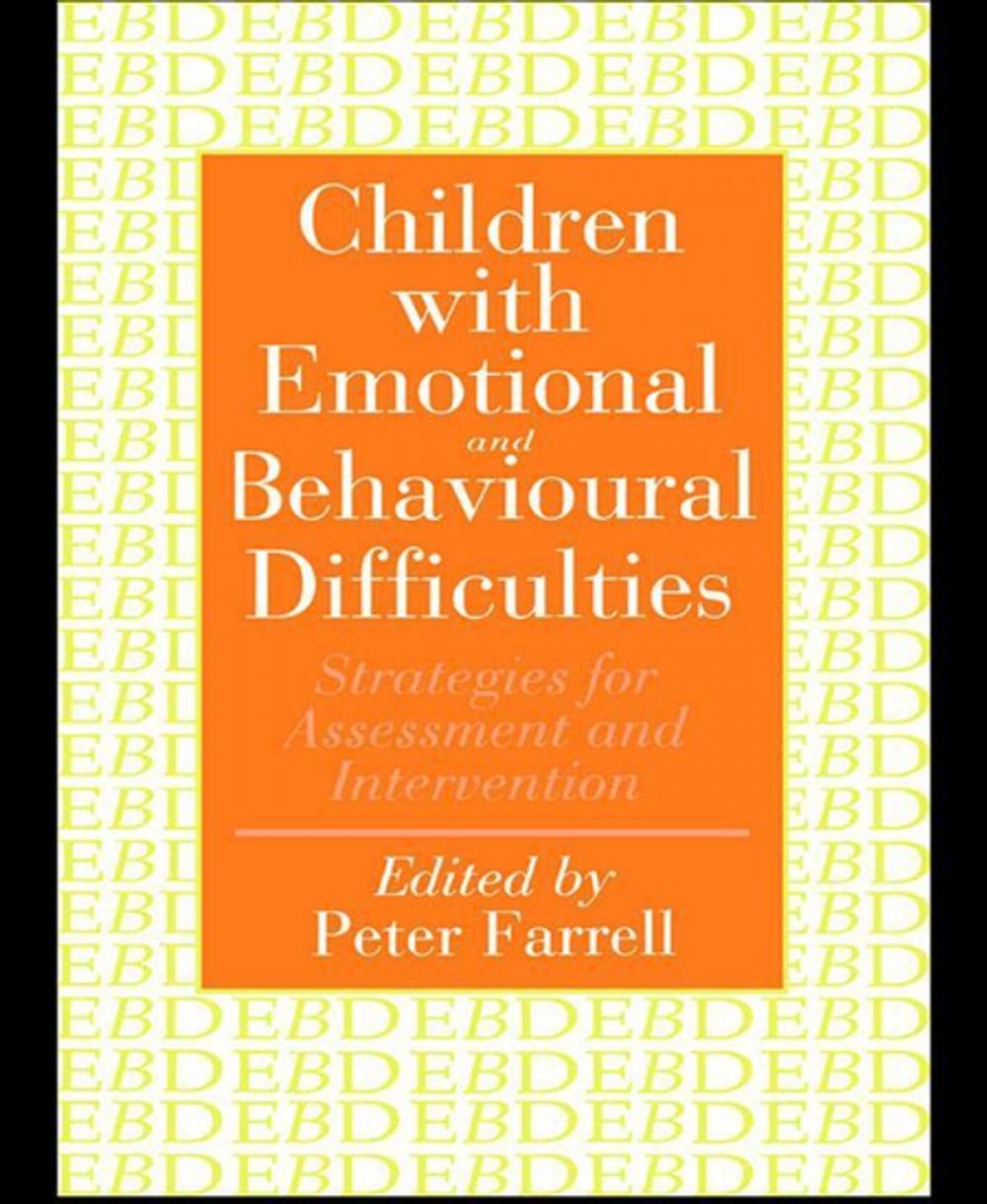 Big bigCover of Children With Emotional And Behavioural Difficulties