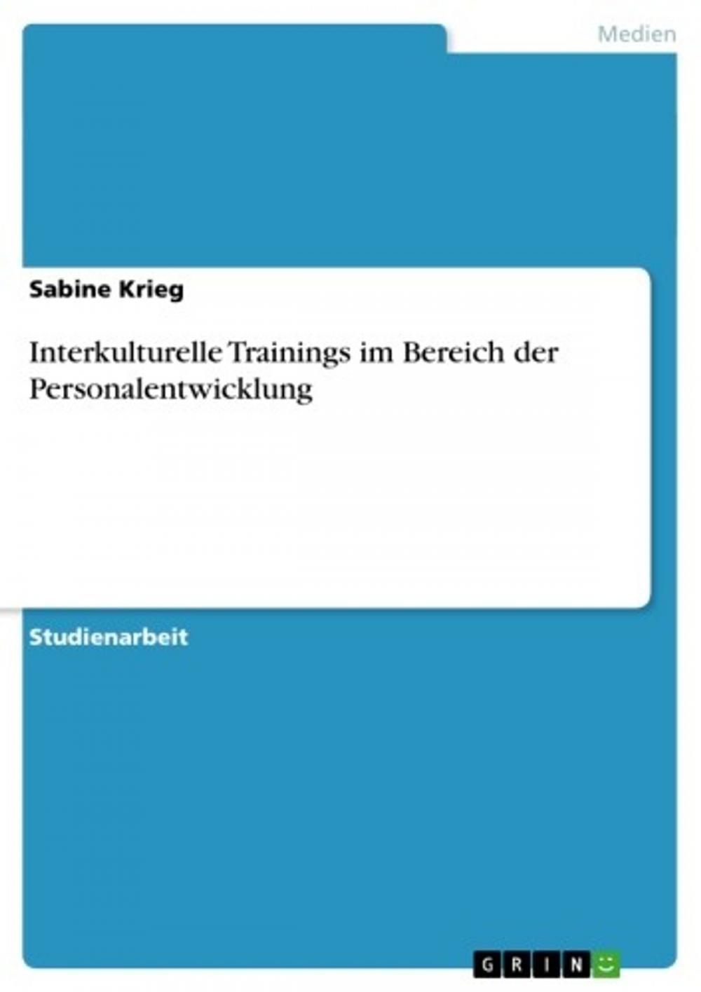 Big bigCover of Interkulturelle Trainings im Bereich der Personalentwicklung