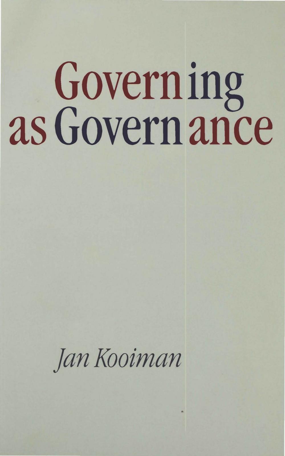 Big bigCover of Governing as Governance