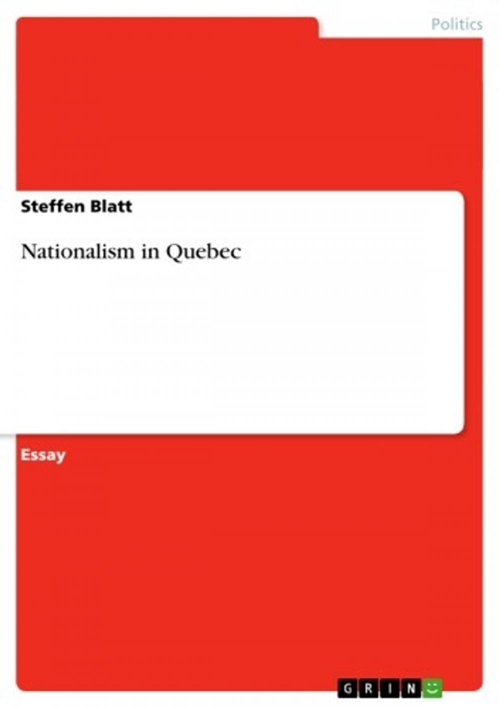 Big bigCover of Nationalism in Quebec