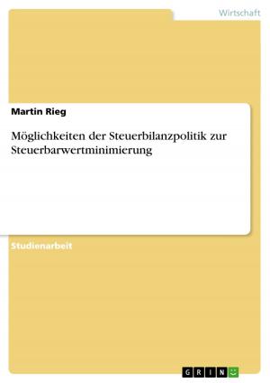 Cover of the book Möglichkeiten der Steuerbilanzpolitik zur Steuerbarwertminimierung by Andreas Becker