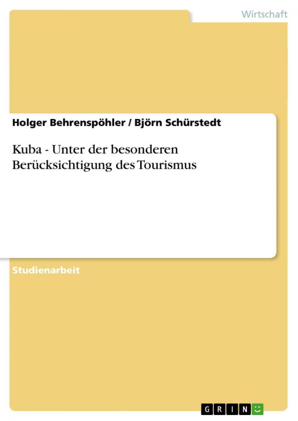 Big bigCover of Kuba - Unter der besonderen Berücksichtigung des Tourismus