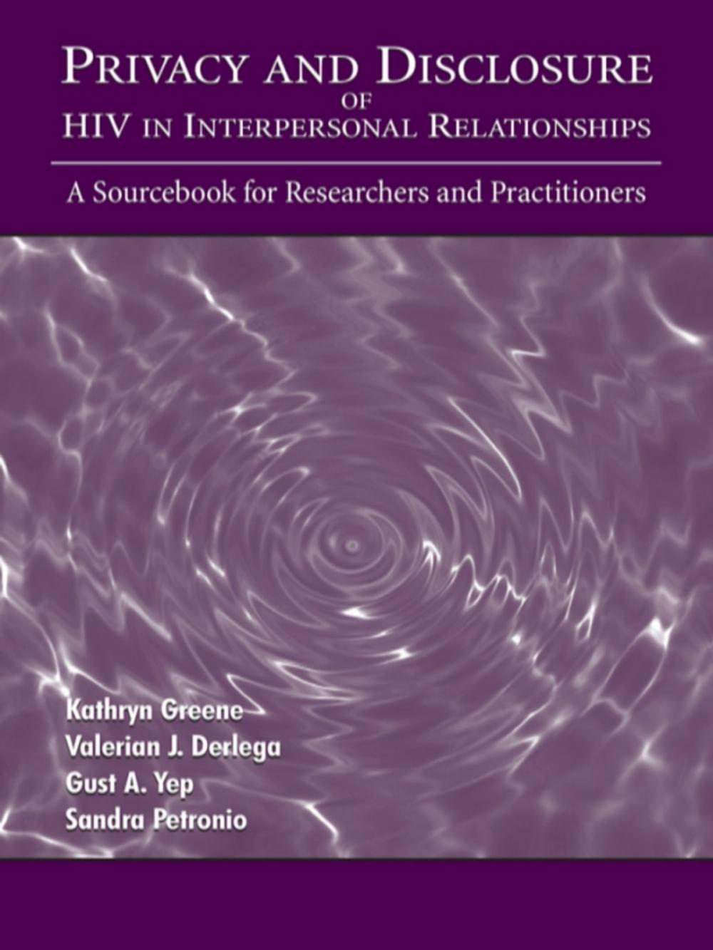 Big bigCover of Privacy and Disclosure of Hiv in interpersonal Relationships