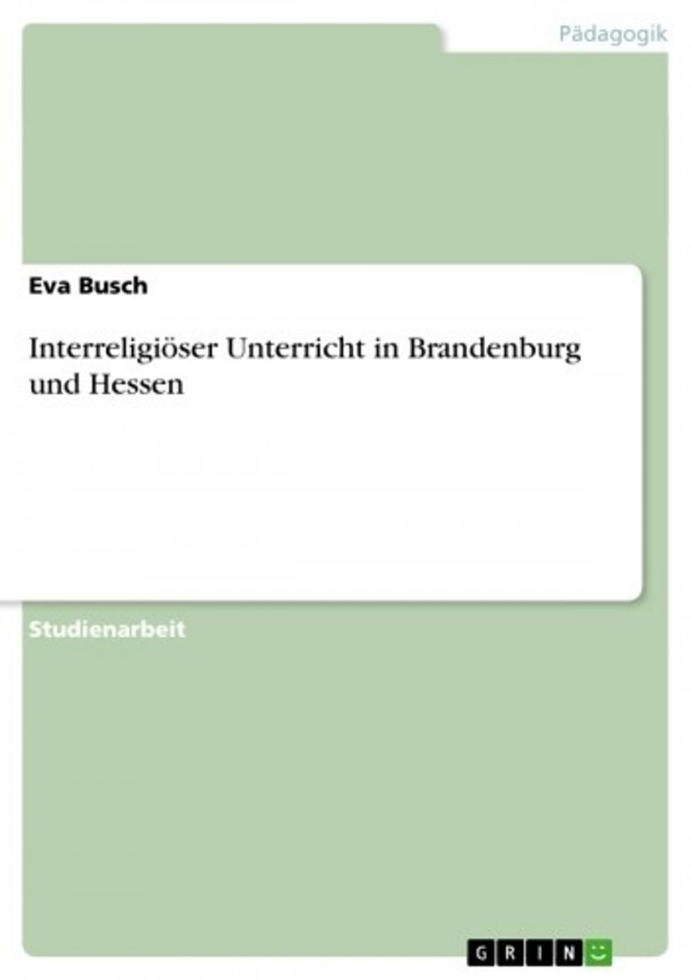 Big bigCover of Interreligiöser Unterricht in Brandenburg und Hessen