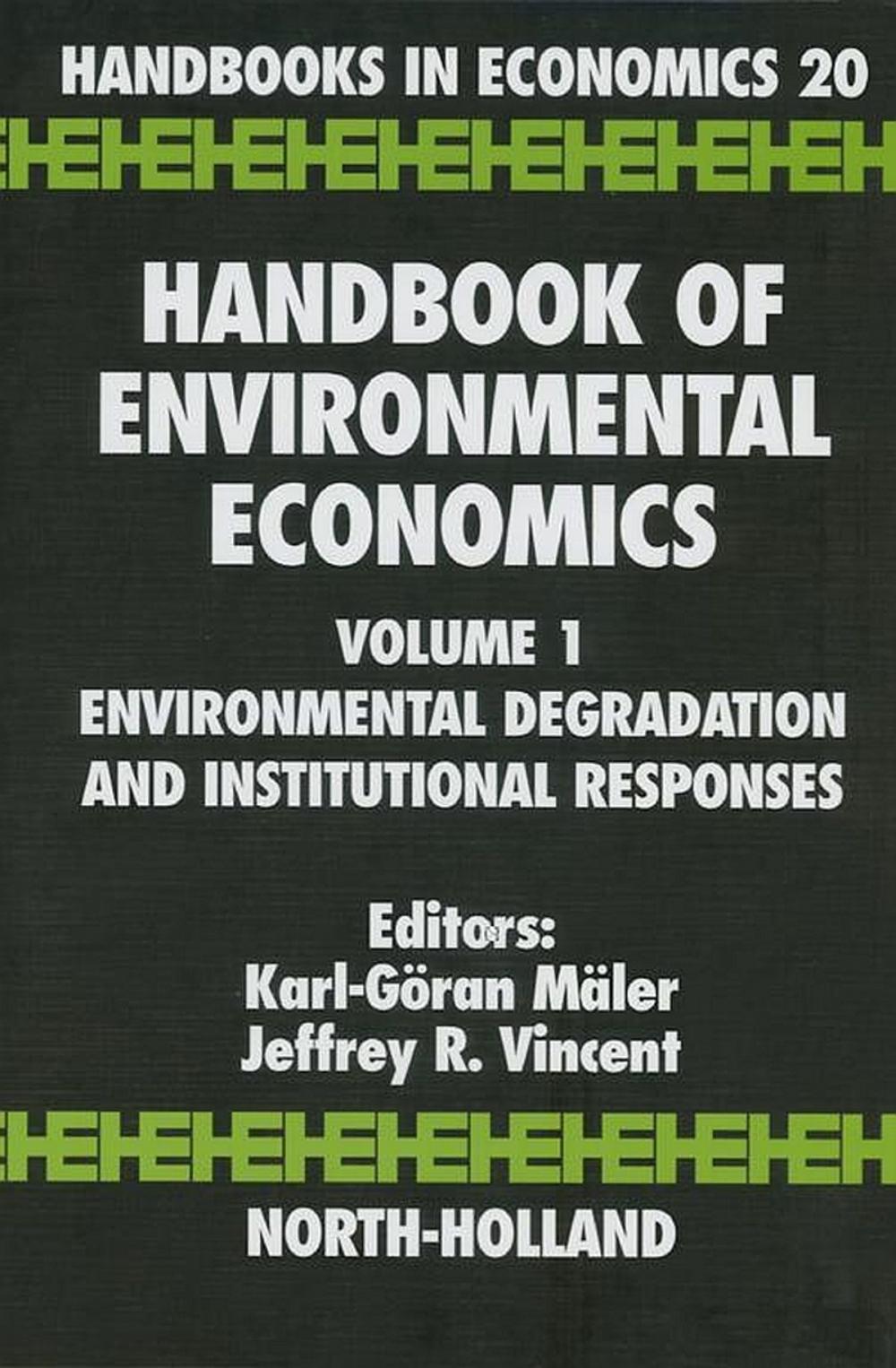 Big bigCover of Handbook of Environmental Economics